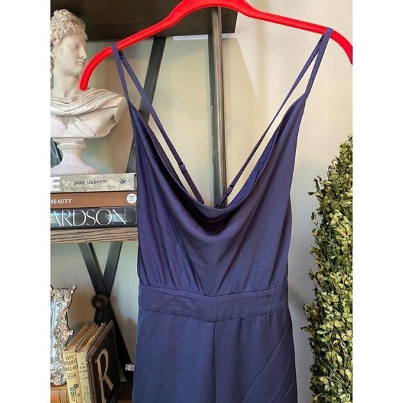 BHLDN Fame & Partners Isabella Jumpsuit Navy Women's Size 0 - Picture 6 of 13